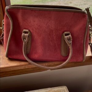 Coach Elegant Red and Brown Women's Bag